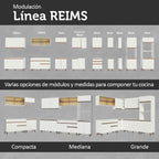 Cocina Integral Reims 2.60 m con Encimera Blanco 03