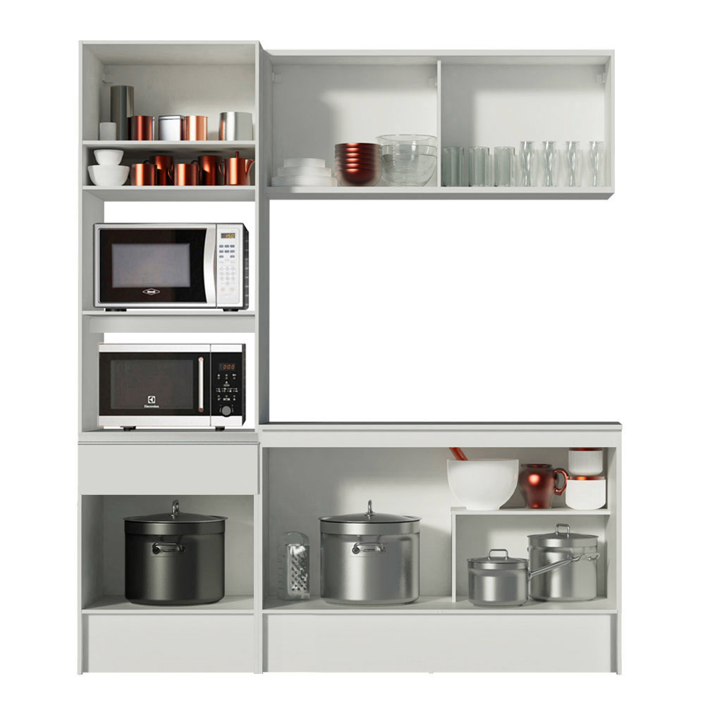 Cocina Integral Topazio Pop 1.80 m con Encimera Blanco