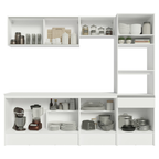 Cocina Integral Diamante 2.40 m con Encimera Blanco 06