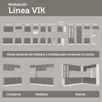 Cocina Integral Vik 3.10 Metros Blanco/Gris 01