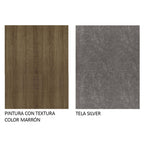 Juego de Comedor Tainá con 2 Sillas Marrón/Plateado