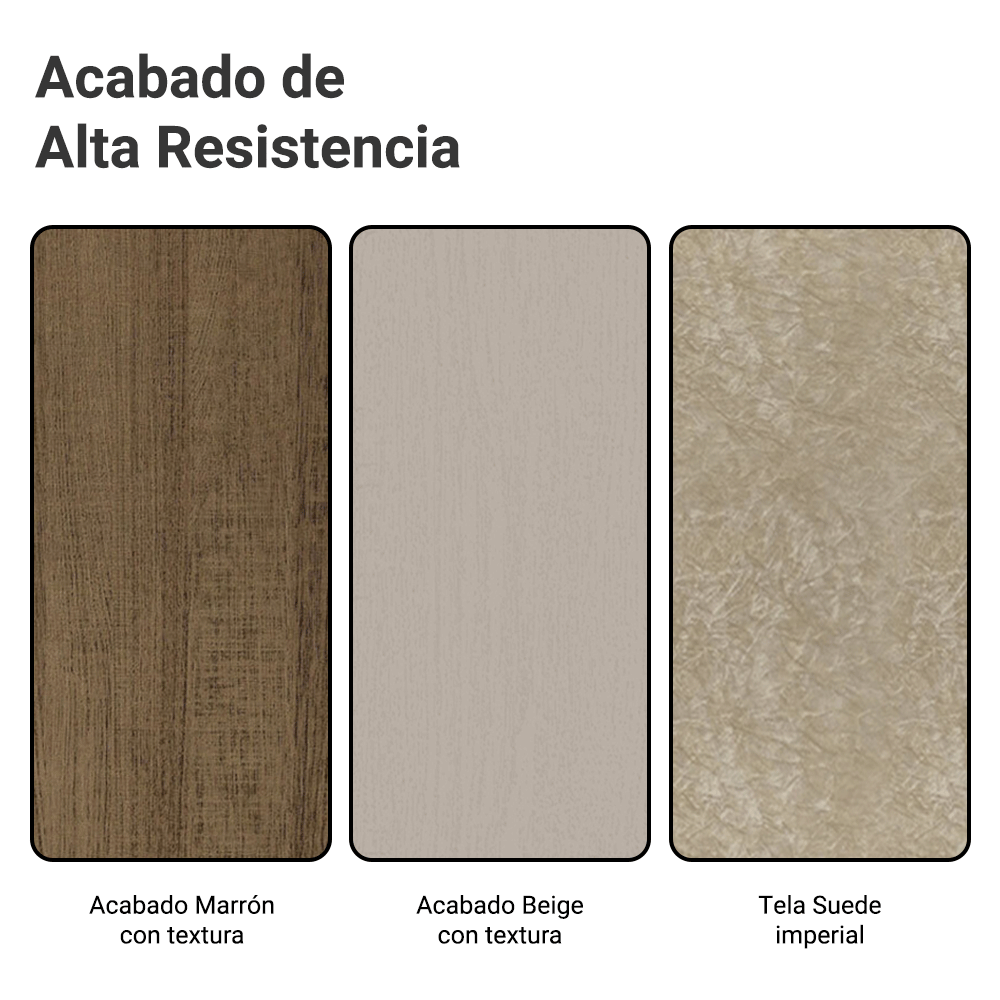 Juego de Comedor Évora con 4 Sillas Marrón/Crema/Imperial