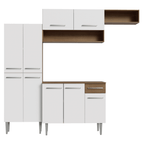 Cocina Integral Emilly 2.30 Metros Marrón/Blanco 18