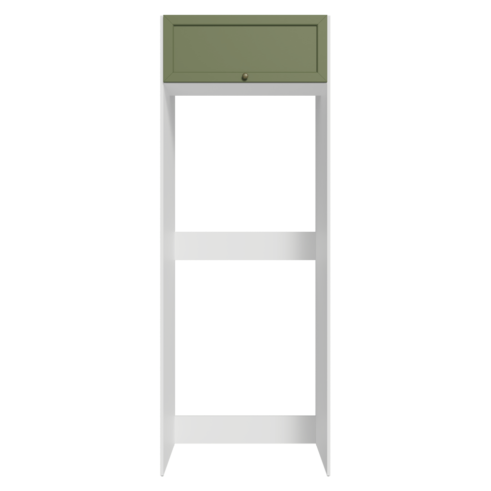 Mueble de Cocina para Nevera Vik 1 Puerta Abatible Blanco/Verde