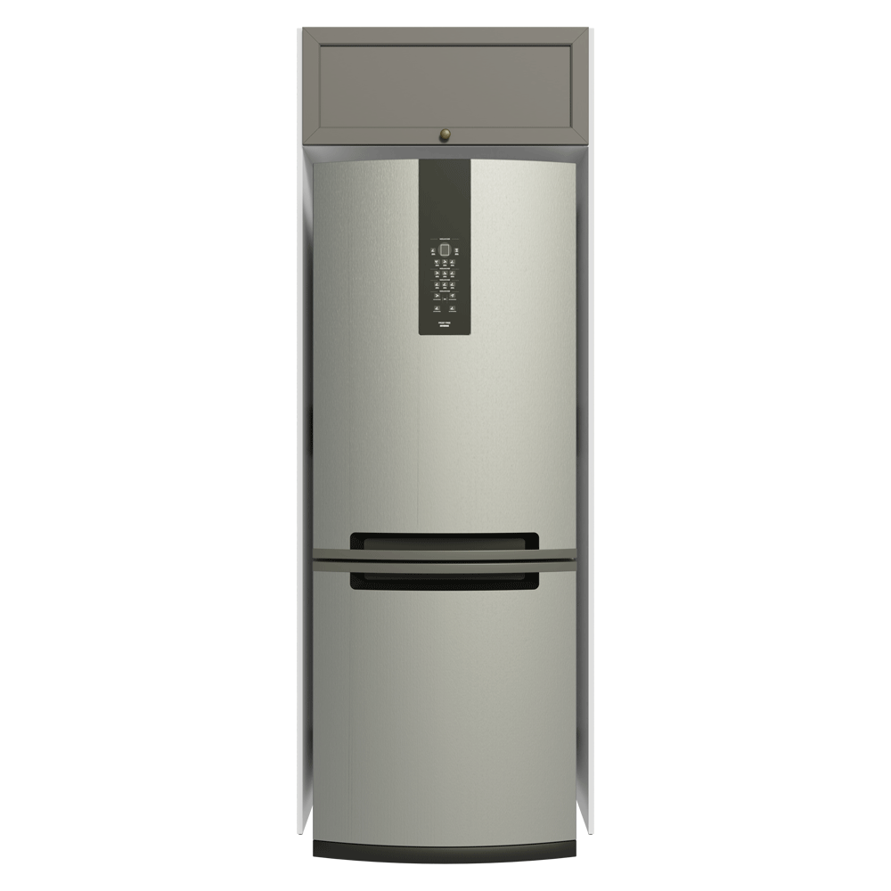 Mueble de Cocina para Nevera Vik 1 Puerta Abatible Blanco/Gris