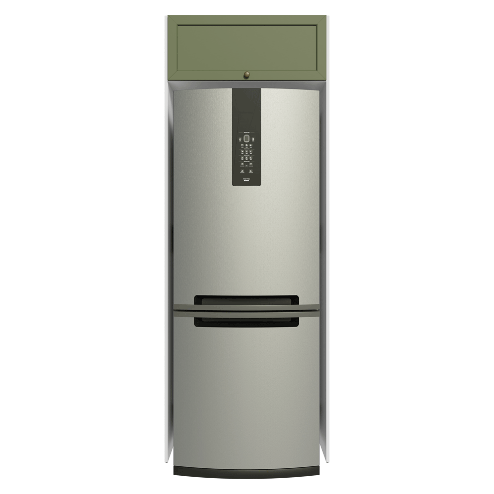 Mueble de Cocina para Nevera Vik 1 Puerta Abatible Blanco/Verde