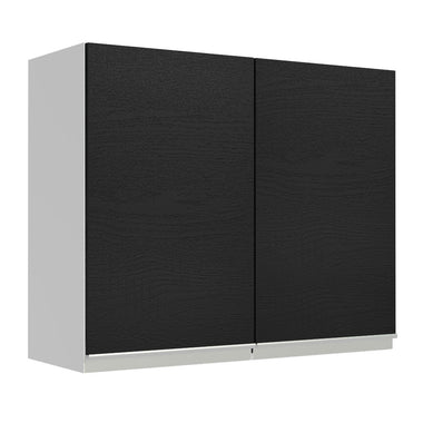 Mueble de Cocina Superior Glamy 80 cm 2 Puertas Blanco/Negro