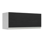 Mueble de Cocina Superior Madesa Glamy 80 cm 1 Puerta Abatible Blanco/Negro