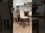Juego de Comedor Marisa con 8 Sillas Marrón/Crema/Beige