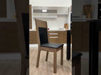 Juego de Comedor Medelin con 6 Sillas Negro/Marrón/Sintético Negro
