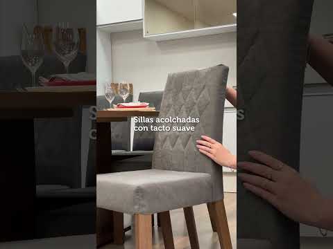 Juego de Comedor Leila con 8 Sillas Marrón/Plateado