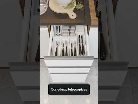 Cocina Integral Glamy 3.50 Metros Marrón