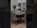 Juego de Comedor Doris con 8 Sillas Marrón/Plateado