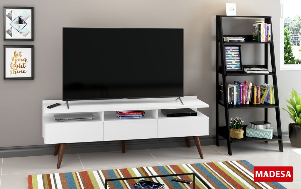 Centro de Entretenimiento para TV Londres + Mueble Estante Librero