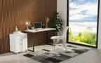 Escritorio de Oficina Industrial y Cajonera Madesa GrisBlanco